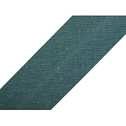 Bandă bias din bumbac, lățime 20 mm - Verde pădurar (150 Metri)
