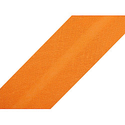 Bandă bias din bumbac, lățime 20 mm - Portocaliu strident (150 Metri)