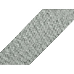 Bandă bias din bumbac, lățime 20 mm - Gri neutral (150 Metri)