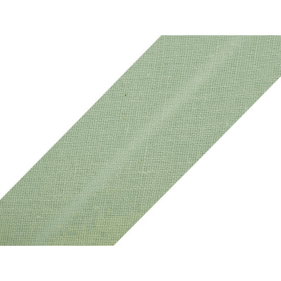 Bandă bias din bumbac, lățime 20 mm - Verde pastel (25 Metri) Bandă bias din bumbac, lățime 20 mm - Verde pastel (25 Metri)