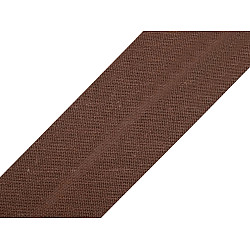 Bandă bias din bumbac, lățime 30 mm - Maro ciocolatiu (150 Metri)