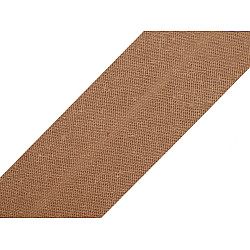 Bandă bias din bumbac, lățime 30 mm - Maro bronz (150 Metri)