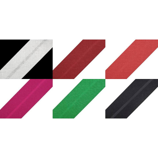 Bandă bias din bumbac, lățime 30 mm - Fuchsia închis (150 Metri) Bandă bias din bumbac, lățime 30 mm - Fuchsia închis (150 Metri)