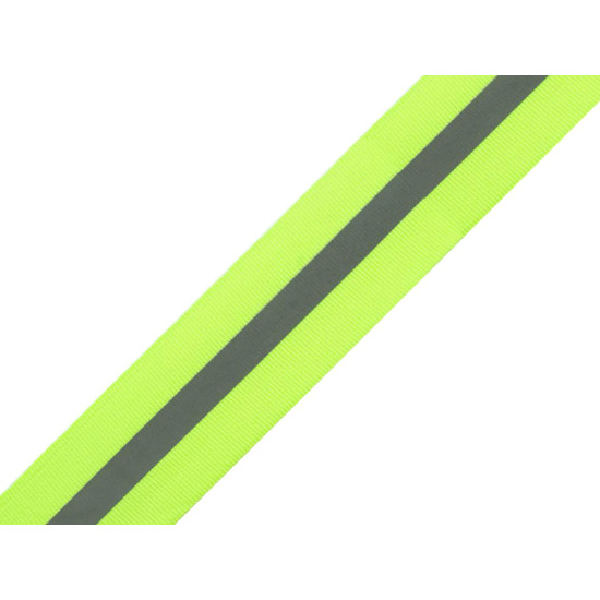 Bandă reflectorizantă textilă, lățime 30 mm - Galben verzui strident (5 Metri) Bandă reflectorizantă textilă, lățime 30 mm - Galben verzui strident (5 Metri)