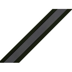 Bandă reflectorizantă textilă, lățime 20 mm - Negru (100 Metri)
