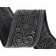 Panglică țesută tip jacquard, lățime 50 mm - Argintiu (20 Metri) Panglică țesută tip jacquard, lățime 50 mm - Argintiu (20 Metri)