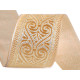 Panglică țesută tip jacquard, lățime 50 mm - Argintiu (20 Metri) Panglică țesută tip jacquard, lățime 50 mm - Argintiu (20 Metri)