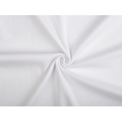 Tricot bumbac elastic - Alb (1 Metru)