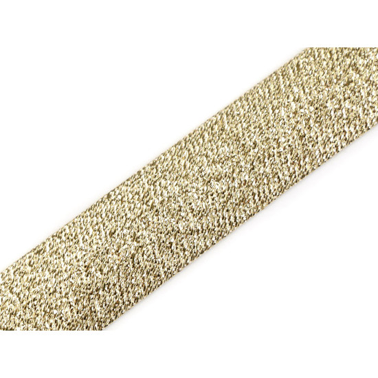 Bandă bias aurie / argintie, lățime 20 mm - Argintiu (15 Metri)