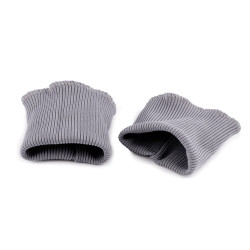 Manșete elastice tricotate, lățime 7 cm - Gri neutral (1 Pereche)