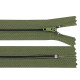 Fermoar spiralat nedetașabil no 3, lungime 18 cm - Verde kaki (10 Bucăți) Fermoar spiralat nedetașabil no 3, lungime 18 cm - Verde kaki (10 Bucăți)