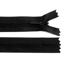 Fermoar ascuns nedetașabil no 3 lungime 18 cm - Negru (1 Bucată)