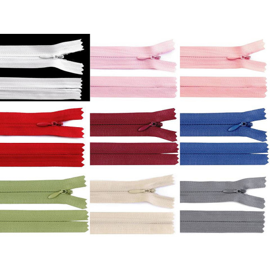 Fermoar ascuns nedetașabil no 3 lungime 18 cm - Roșu (50 Bucăți) Fermoar ascuns nedetașabil no 3 lungime 18 cm - Roșu (50 Bucăți)