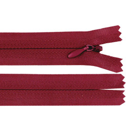 Fermoar ascuns nedetașabil no 3 lungime 18 cm - Bordo (1 Bucată)