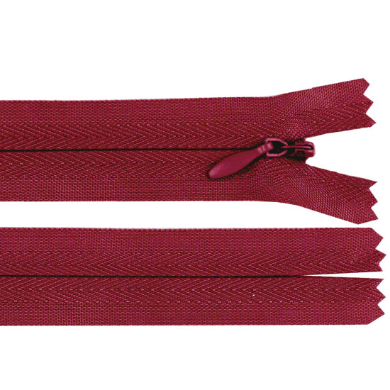 Fermoar ascuns nedetașabil no 3 lungime 18 cm - Roșu (50 Bucăți) Fermoar ascuns nedetașabil no 3 lungime 18 cm - Roșu (50 Bucăți)