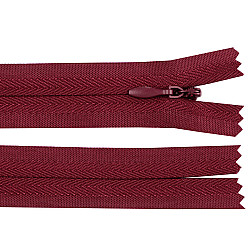 Fermoar ascuns nedetașabil no 3 lungime 22 cm - Bordo (10 Bucăți)