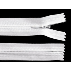 Fermoar ascuns nedetașabil no 3 lungime 25 cm - Alb (1 Bucată)