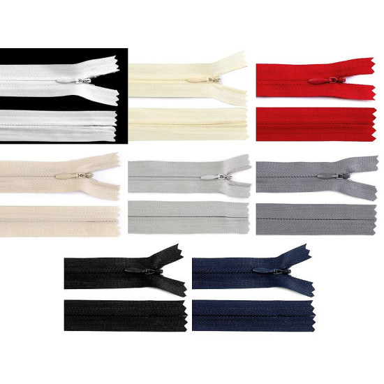 Fermoar ascuns nedetașabil no 3 lungime 40 cm - Roșu (10 Bucăți) Fermoar ascuns nedetașabil no 3 lungime 40 cm - Roșu (10 Bucăți)
