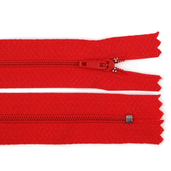 Fermoar spiralat nedetașabil no 3, lungime 20 cm - Roșu (50 Bucăți) Fermoar spiralat nedetașabil no 3, lungime 20 cm - Roșu (50 Bucăți)