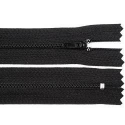 Fermoar spiralat nedetașabil no 3, lungime 20 cm - Negru (1 Bucată)