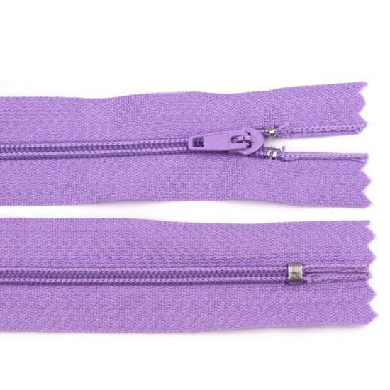 Fermoar spiralat nedetașabil no 3, lungime 25 cm - Bordo (10 Bucăți)