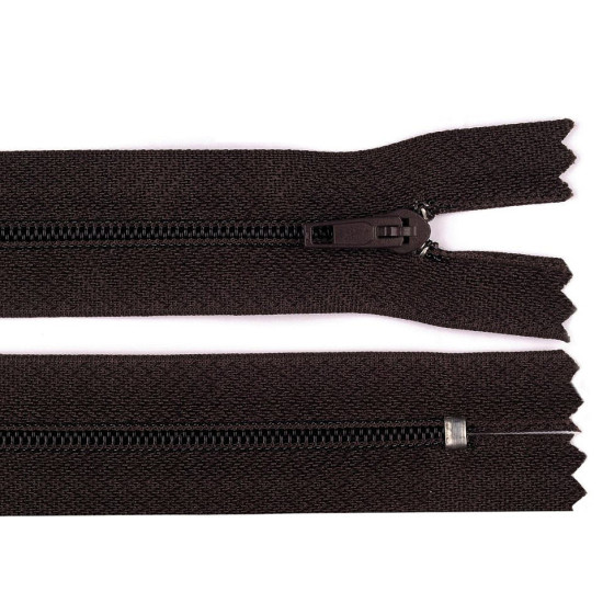 Fermoar spiralat nedetașabil no 3, lungime 25 cm - Bordo (10 Bucăți)