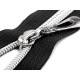Fermoar spiralat argintiu, no 7 lungime 75 cm - Negru (1 Bucată) Fermoar spiralat argintiu, no 7 lungime 75 cm - Negru (1 Bucată)