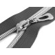 Fermoar spiralat argintiu, no 7 lungime 75 cm - Negru (1 Bucată) Fermoar spiralat argintiu, no 7 lungime 75 cm - Negru (1 Bucată)