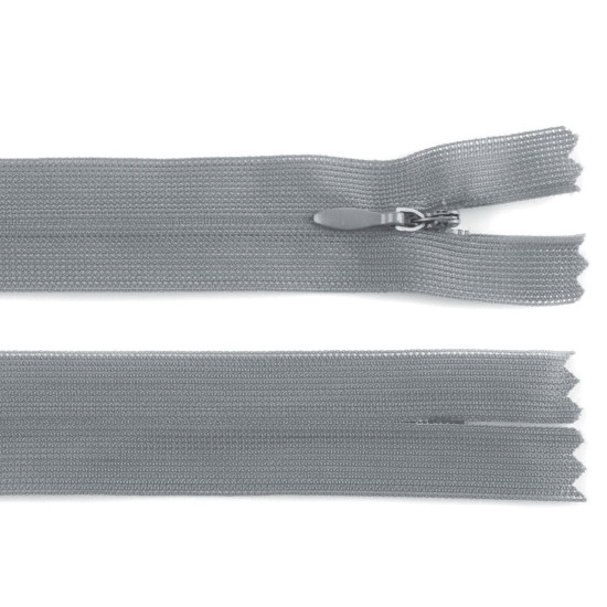 Fermoar ascuns nedetașabil, no 3 lungime 50 cm - Gri albăstrui deschis (1 Bucată) Fermoar ascuns nedetașabil, no 3 lungime 50 cm - Gri albăstrui deschis (1 Bucată)