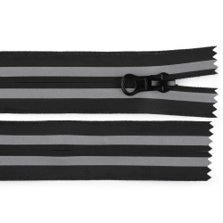 Fermoar spiralat rezistent la apă nr. 7 lungime 18 cm, 20 cm - Negru (1 Bucată)