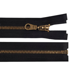 Fermoar alama învechită, no 5 lungime 65 cm - Negru (1 Bucată)