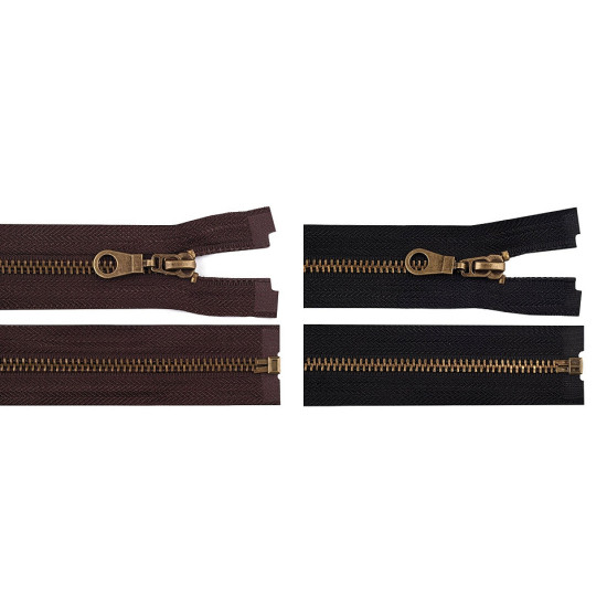 Fermoar alama învechită no 5, lungime 75 cm - Negru (1 Bucată) Fermoar alama învechită no 5, lungime 75 cm - Negru (1 Bucată)