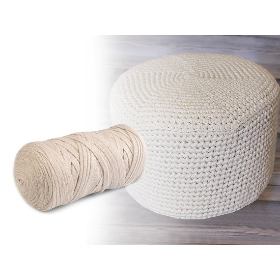 Bandă de tricotat spaghetti, 250 g - Bej (1 Bucată) Bandă de tricotat spaghetti, 250 g - Bej (1 Bucată)