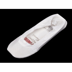 Talpici din bumbac cu bandă de silicon antialunecare - Alb (1 Pereche)
