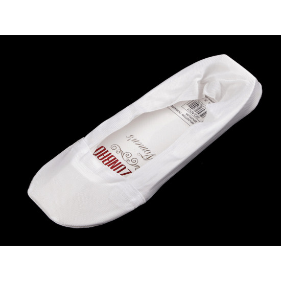Talpici din bumbac cu bandă de silicon antialunecare - Alb (10 Perechi) Talpici din bumbac cu bandă de silicon antialunecare - Alb (10 Perechi)