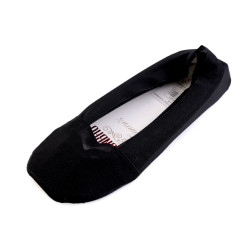 Talpici din bumbac cu bandă de silicon antialunecare - Negru (1 Pereche)