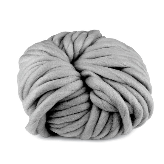 Fir de tricotat gros, cca 250 g - Gri verzui deschis (1 Bucată) Fir de tricotat gros, cca 250 g - Gri verzui deschis (1 Bucată)