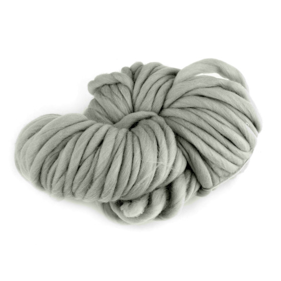 Fir de tricotat gros, cca 250 g - Gri verzui deschis (1 Bucată) Fir de tricotat gros, cca 250 g - Gri verzui deschis (1 Bucată)