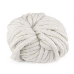 Fir de tricotat gros, cca 250 g - Alb lăptos (1 Bucată)