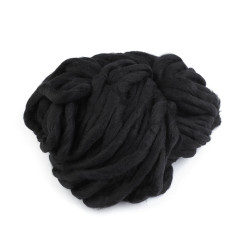 Fir de tricotat gros, cca 250 g - Negru (1 Bucată)