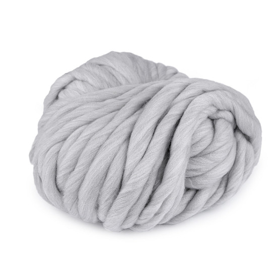 Fir de tricotat gros, cca 250 g - Gri verzui deschis (1 Bucată) Fir de tricotat gros, cca 250 g - Gri verzui deschis (1 Bucată)