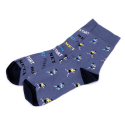 Șosete bumbac wola - Albastru denim (1 Pereche)