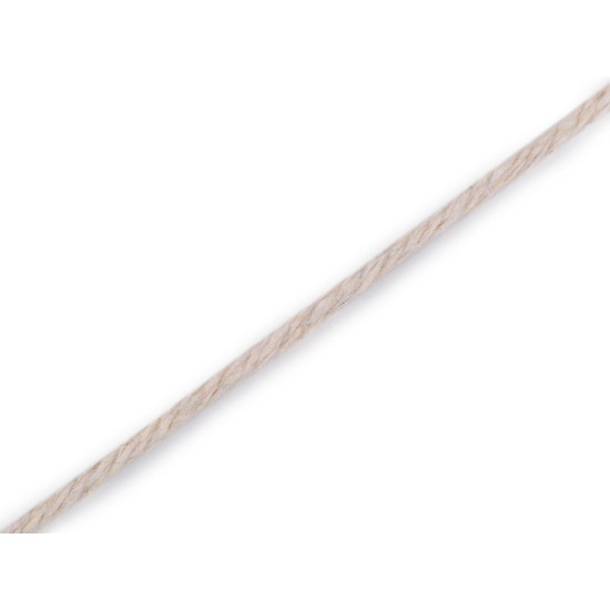 Fire din bumbac macrame ø2-2,5 mm - Maro deschis (1 Bucată) Fire din bumbac macrame ø2-2,5 mm - Maro deschis (1 Bucată)