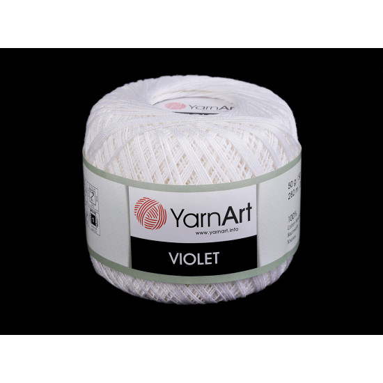 Fir de croșetat din bumbac violet, 50 g - Gri deschis (6 Bucăți) Fir de croșetat din bumbac violet, 50 g - Gri deschis (6 Bucăți)