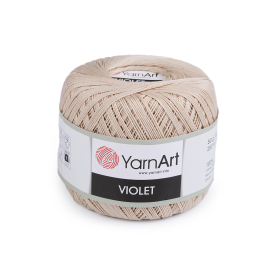 Fir de croșetat din bumbac violet, 50 g - Gri deschis (6 Bucăți) Fir de croșetat din bumbac violet, 50 g - Gri deschis (6 Bucăți)