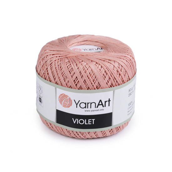 Fir de croșetat din bumbac violet, 50 g - Gri deschis (6 Bucăți) Fir de croșetat din bumbac violet, 50 g - Gri deschis (6 Bucăți)