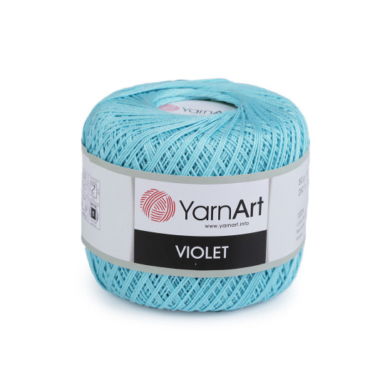 Fir de croșetat din bumbac violet, 50 g - Gri deschis (6 Bucăți) Fir de croșetat din bumbac violet, 50 g - Gri deschis (6 Bucăți)