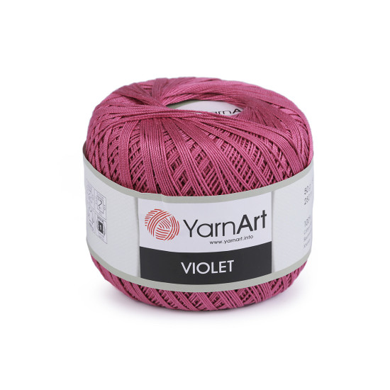 Fir de croșetat din bumbac violet, 50 g - Gri deschis (6 Bucăți) Fir de croșetat din bumbac violet, 50 g - Gri deschis (6 Bucăți)