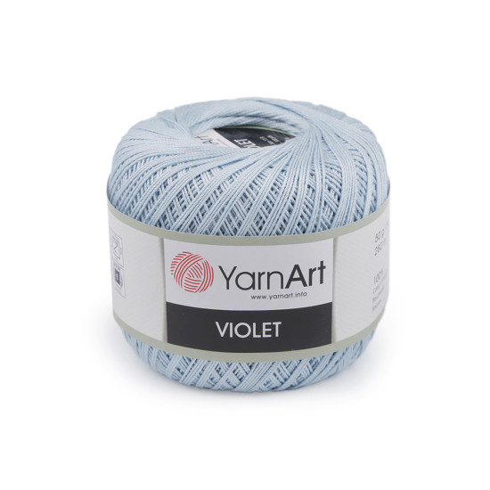 Fir de croșetat din bumbac violet, 50 g - Gri deschis (6 Bucăți) Fir de croșetat din bumbac violet, 50 g - Gri deschis (6 Bucăți)
