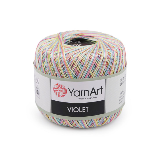 Fir de croșetat din bumbac violet, 50 g - Gri deschis (6 Bucăți) Fir de croșetat din bumbac violet, 50 g - Gri deschis (6 Bucăți)